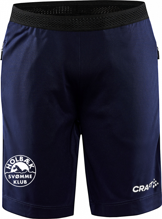 Craft - Evolve Zip Pocket Shorts Junior - Azul marino & negro
